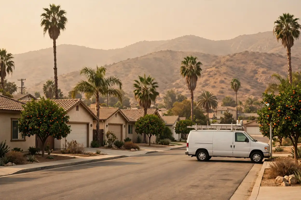 Riverside–San Bernardino, CA — the metro skyline and landscape